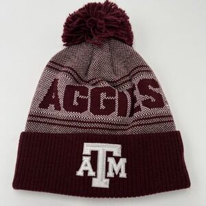 Adidas Texas A and M Aggies Knit Beanie Pom Hat One Size Fits All